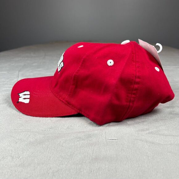 Collegiate Wisconsin Badgers EST. 1849 Sports Hat Cap One Size Red Vintage - Picture 2 of 8